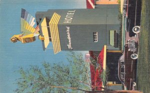 Las Vegas Nevada The Thunderbird Hotel Exterior, Color Linen Vintage PC U3496
