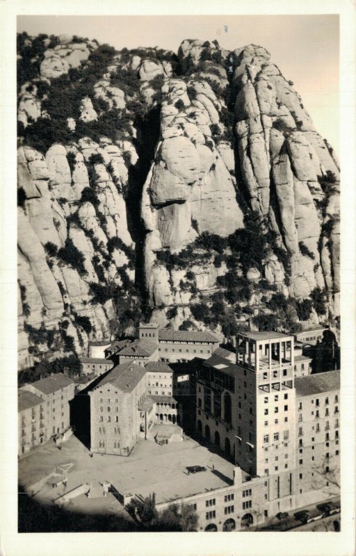 Spain Montserrat Vista General Del Monasterio Vintage RPPC 07.38