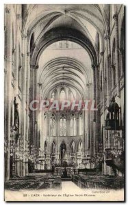 Old Postcard Caen Interior of I & # 39Eglise Saint Etienne