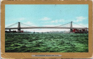 Williamsburg Bridge New York City Vintage Postcard C097