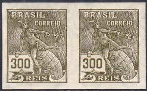 Brazil  #335 MNH Imperforate Pair