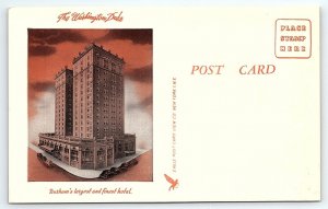 1940s DURHAM NC THE WASHINGTON DUKE HOTEL MEYER UNPOSTED POSTCARD P3132