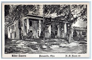 Painesville Ohio OH Postcard The Rider Tavern US Route 20 c1910's Antique