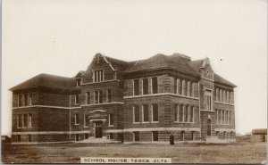 School House Taber Alberta AB Real Photo Postcard F64