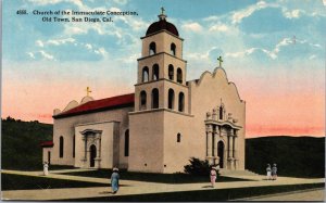 Church of the Immaculate Conception Old Town San Diego California Postcard C052