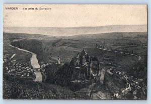 Vianden Luxembourg Postcard View taken from the Belvedere c1910 Antique