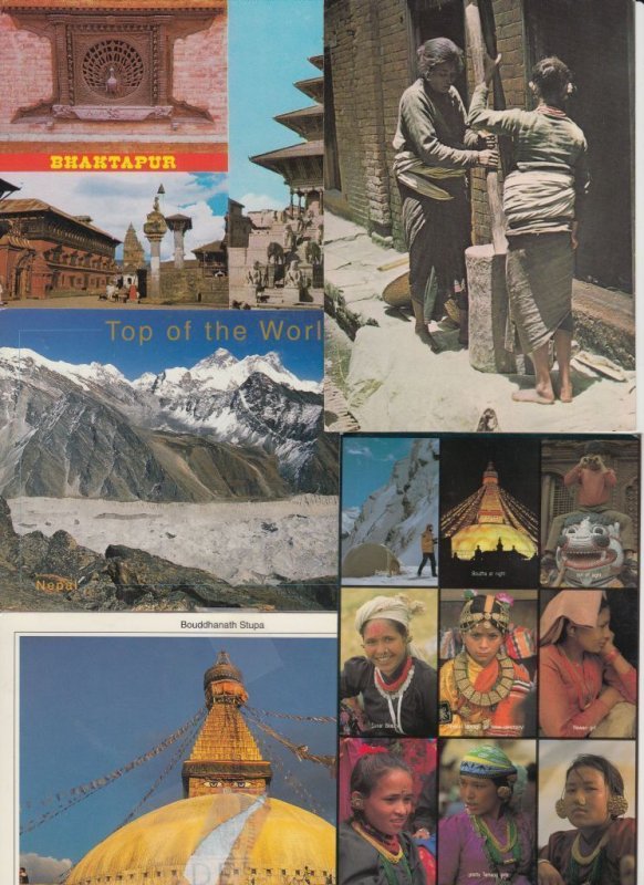NEPAL 15 Modern Postcards mostly 1980-2000 period incl Postally Used (L5481)