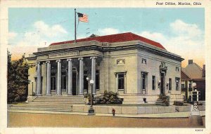 Post Office Marion Ohio 1940 linen postcard