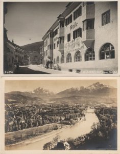 Innsbruck Austria Rofe Hotel 2x Real Photo Postcard s