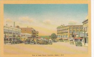 Maine Lewiston View Of Main Street