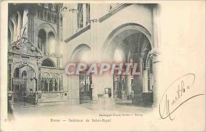 Old Postcard Reims Interior of Saint Remi (1900 card)