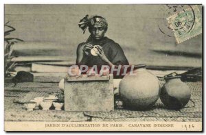 Old Postcard Paris Garden D & # 39Acclimatation Indian Caravan