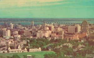 Canada View Taken From Mount Royal Lookout Montreal Vintage Postcard 07.73 