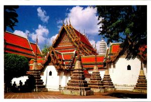 Thailand Bangkok View In Profile Of Wat Pho