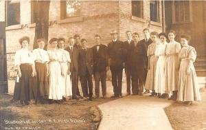 Students of Jordan NY High School Photo by C. F. Allen RPPC Postcard 