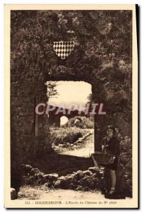 Old Postcard Roquebrune L & # 39Entree the 10th Children's Castle