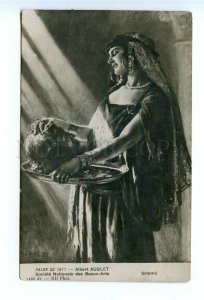 499276 Albert AUBLET Salome w/ Death Head HAREM Vintage postcard SALON 1911 year