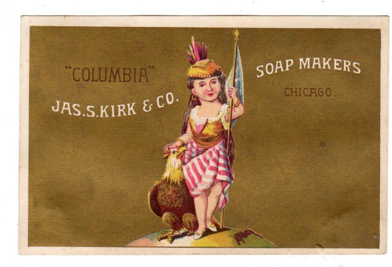 COLUMBIA*BALD EAGLE*PATRIOTIC*AMERICAN FLAG*KIRK & CO*SOAP MAKERS*CHICAGO