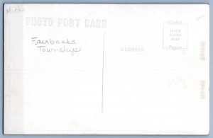 1940-50's RPPC BURNT BLUFF RESORT FAIRBANKS MICHIGAN AERIAL VIEW POSTCARD