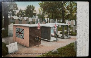 Vintage Postcard 1908 Graves of Commanders of War of 1812, Maine (ME)