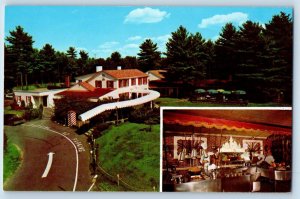 Foxboro Massachusetts Postcard Lord Fox Kingswood Exterior Building 1960 Vintage