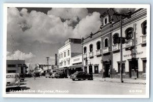 Reynosa Tamaulipas Mexico Postcard Street Scene c1940's Unposted RPPC Photo