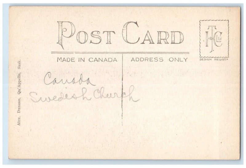 c1910's Anglican Church Qu' Appelle Saskatchewan Canada Antique Postcard