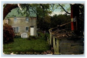 1910 Durham NH, Rear Sullivan House Showing Slave Quarters Antique Postcard