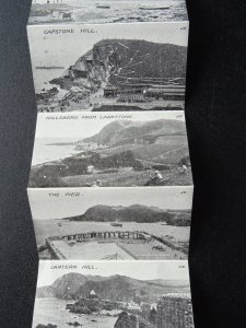 Devon Ilfracombe 12 Image Novelty Pullout WHEN YOU THINK OF RETIRING... c1925 PC