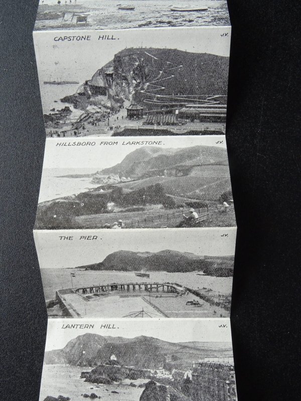 Devon Ilfracombe 12 Image Novelty Pullout WHEN YOU THINK OF RETIRING... c1925 PC