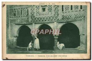 Old Postcard Tunisia Tozeur A native house
