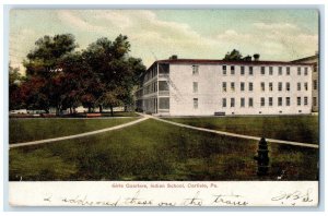 1907 Exterior View Girls Quarters Indian School Carlisle Pennsylvania Postcard