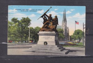 WISCONSIN, MILWAUKEE, SOLDIERS MONUMENT, COURT OF HONOR, c1940 ppc., unused.