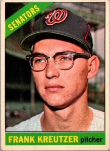 1966 Topps Baseball Card Frank Kreutzer Washington Senators sk3029