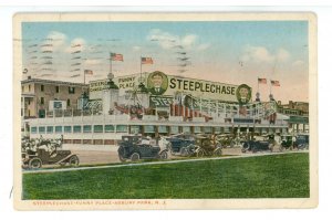 NJ - Asbury Park. Steeplechase Funny Place Amusements ca 1916  (creases)