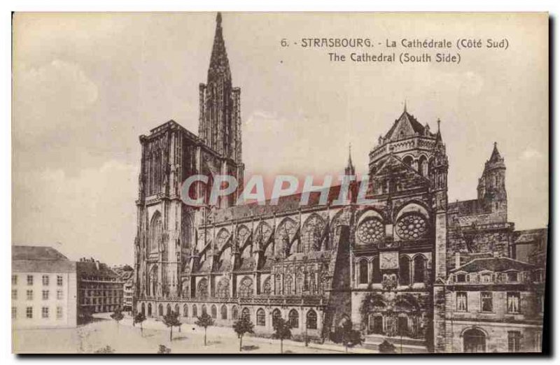 Postcard Old Strasbourg La Cathedrale Cote Sud