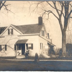 c1910s Nice Farm House RPPC Water Well Real Photo Postcard Storm Homestead A134