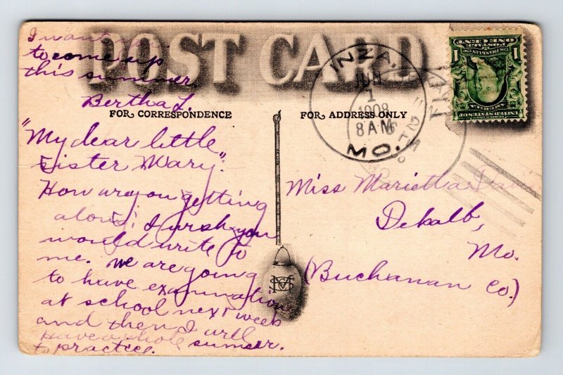 Buchanan County Court House St Joseph Missouri MO 1908 DB Postcard Q4