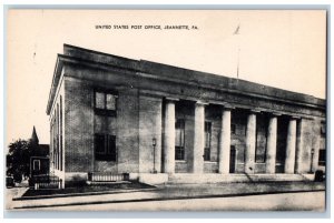 c1910 Jennette Pennsylvania United States Post Office Building Antique Postcard