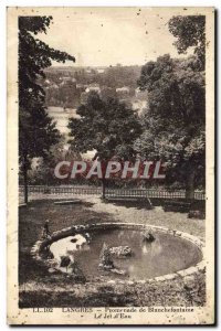 Old Postcard Langres Walk From Blanchefontaine the jet & # 39eau