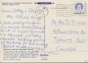 Garibaldi Lake Provincial Park Whistler Area BC c1975 Vintage Postcard D9