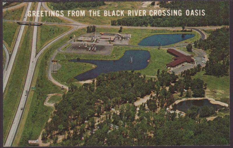 Greetings From Black River Crossing Oasis Postcard