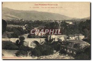 Old Postcard Prades View On The Banks Of The Tet