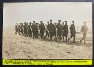 Mint Japanese Army Siberian Expedition RPPC Postcard Troops Training