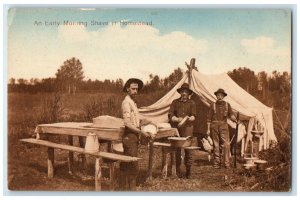 c1910 Early Morning Shave in Homestead Calgary Alberta Canada Postcard