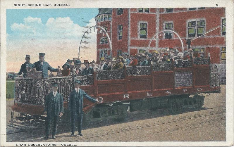 Sight-Seeing Car, Quebec City, Canada, Postcard, Used in 1935