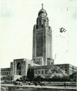 Vintage Postcard 1930 Washington's Drawing of Nebraska State Capital Lincoln NE 