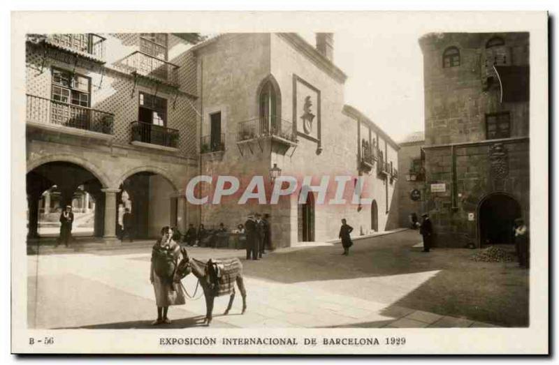 Old Postcard Spain Espana Spain Exposicion Internacional Barcelona 1929 Donke...