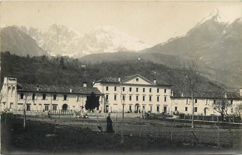 Italy Cartolina Postale Italian Monastery School Monk Real Photo Postcard