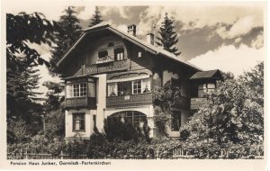 Garmisch Partenkirchen Pension Haus Junker Old German Postcard